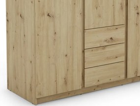 Šatníková skriňa Carlos, dub artisan, 152 cm