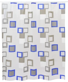 BISK Erga Peva, sprchový záves s háčikmi (12ks) 200x180 cm, vzor Montana, viacfarebné, ERG-08089