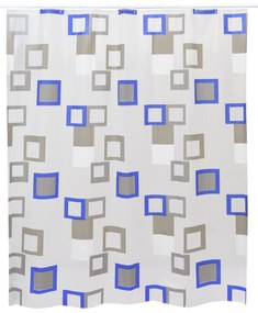 Erga Peva, sprchový záves s háčikmi (12ks) 200x180 cm, vzor Montana, viacfarebné, ERG-08089