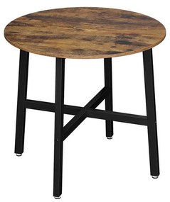 Jedálenský stôl ELDUR hnedý/čierny