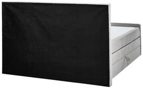 Kontinentálna posteľ s úložným priestorom 160 x 200 cm svetlosivá ARISTOCRAT Beliani