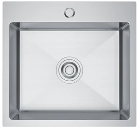 Erga HD, 1-komorový oceľový drez 500x450x210 mm, oceľová, ERG-MLS-HD5045