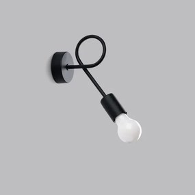 Sollux SL.1454 - Nástenná lampa LEVAR 1xE27/15W/230V čierna