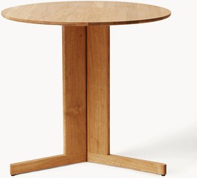 Okrúhly jedálenský stôl z dubového dreva Trefoil, Ø 75 cm
