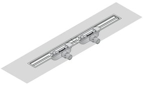 I-DRAIN Linear 54 sprchový žľab z nerezovej ocele s hydroizoláciou, dvojsifónový, dĺžka 1100 mm, ID4M11002X1