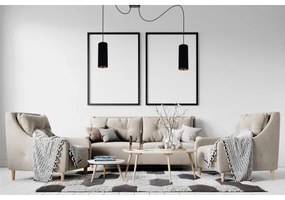 Luster na lanku AVALO 2xE27/60W/230V pavúk čierna
