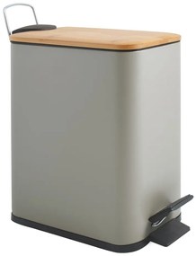 Taupe nášľapný oceľový odpadkový kôš 5 l Erik – Spirella