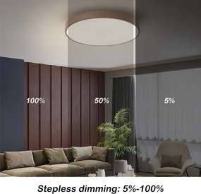 Brilagi - LED stmievateľné stropné svietidlo POOL LED/60W/230V 3000-6000K 50 cm hnedé + diaľkové ovládanie