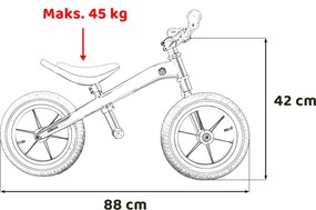 Detské odrážadlo BMW Rastar + Eko koža + Nastaviteľné sedlo + Nafukovacie pneumatiky + Lakovaný rám