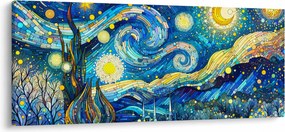 Obraz – Mozaika hviezdnej noci (120x50 cm)