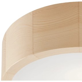 Svetlohnedé stropné svietidlo so skleneným tienidlom ø 27 cm Eveline – LAMKUR