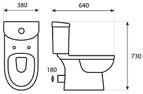 Tila ZEA WC set kombi TK8210