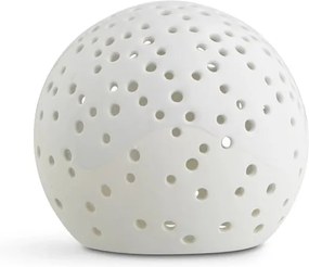 Biely vianočný svietnik z kostného porcelánu Kähler Design Nobili, ⌀ 12 cm
