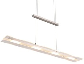 Šedé LED závesné svietidlo so skleneným tienidlom Milos – Reality