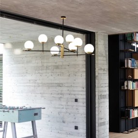 Ideal Lux - Luster na tyči GOURMET 9xE14/28W/230V pr. 131,5 cm zlatá