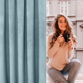 ZATEMŇOVACÍ ZÁVES NA PÁSKE ROSA 135X300 CM MODRÁ