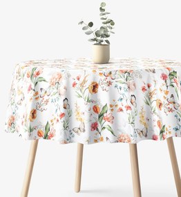 Goldea okrúhly obrus valencia - motýlia lúka Ø 120 cm