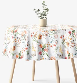 Goldea okrúhly obrus valencia - motýlia lúka Ø 220 cm