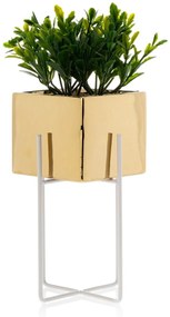 Sada 2 květináčů na stojanu MIZU zlatá