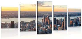 5-dielny obraz panoráma mesta New York
