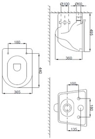 Invena Tinos, závesná WC misa Rimless 495x365x360 mm + SLIM toaletné sedadlo s pomalým zatváraním, biela lesklá, INV-CE-91-001-W