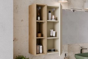 Horní závěsný koupelnový regál UNI 83-20-80 dub cremona