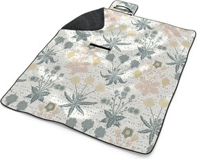 Sablio Plážová deka Sivé kvetiny: 200x140 cm