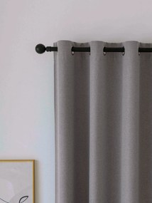 Blackout závesy Ricardo sivohnedé - 140 x 250 cm (2ks) - krúžky