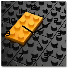 Sklenené hodiny štvorec Lego pl_zsk_30x30_c-f_93866818