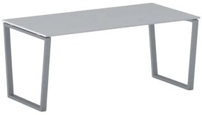 Kancelársky stôl PRIMO IMPRESS, sivostrieborná podnož, 1800 x 900 mm, sivá