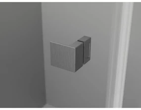Mexen Lunar-B, pravostranný výklopný sprchový kút 95 x 80 cm, 8mm číre sklo, profil grafit brúsený, 832-095-080-66-00-P