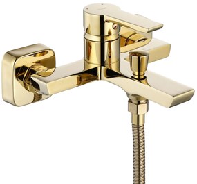 Rea Argus, vaňová batéria s ručnou bodovou sprchovou súpravou, zlatá lesklá, REA-B6409