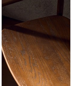 Hnedá jedálenská stolička z dubového dreva Fondes – Kave Home