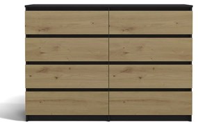 Komoda Musecalo 7 140 (antracit + dub artisan). Akcia -20%. Vlastná spoľahlivá doprava až k Vám domov. 1132829