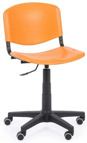 Pracovná stolička ISO, otočná, oranžová