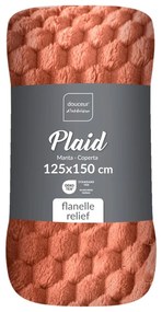 Deka z mikroflanelu v terakotovej farbe 125x150 cm Mini Frosty – douceur d'intérieur