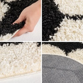 Čierno-krémový detský koberec ø 120 cm Fun – Ayyildiz Carpets
