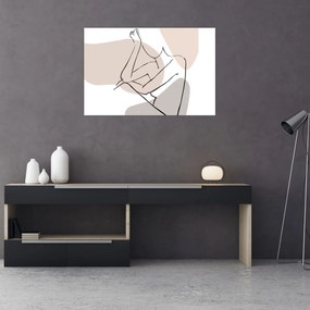 Obraz - Woman body line art N⁰1 (90x60 cm)