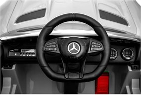 LEAN CARS Mercedes GTR batériové auto strieborné lakované