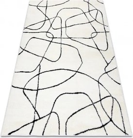 Dywany Łuszczów 120x170 cm Kusový koberec Mode 8522 abstract cream/black, biela, chodba / predsieň