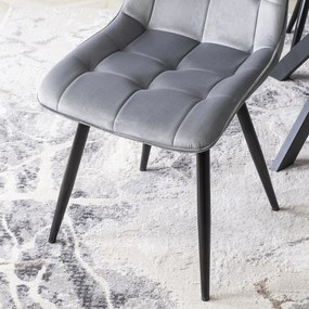 JAKS Jedálenská stolička Chic velvet svetlo šedá