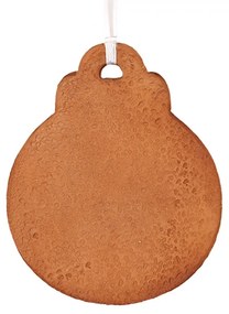 Hnedá vianočná závesná dekorácia perníková guľa - 8*2*10 cm