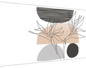 Obraz - Line art kvety N⁰2 (120x50 cm)