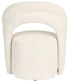 Krémové otočné kreslo z textílie buklé Seina – Dutchbone