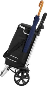 Nákupný vozík 3v1, 56 l, čierny – skladací, s chladiaci vrec