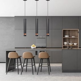 LED Luster na lanku TUBA 1xGU10/4,8W/230V čierna/medená