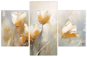 Obraz - Maľba tulipánov (90x60 cm)