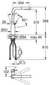GROHE 30270DL0 - Drezová batéria ESSENCE bronzová
