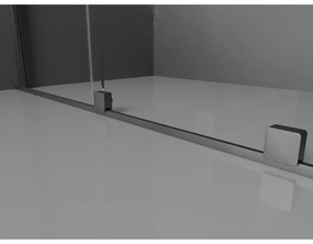 Mexen Velar L Duo, posuvné sprchové dvere do otvoru 200 cm, 8mm šedé sklo, grafit brúsený, 871-200-003-42-66
