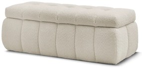 Béžová lavica z textílie buklé Mont Blanc – Bobochic Paris